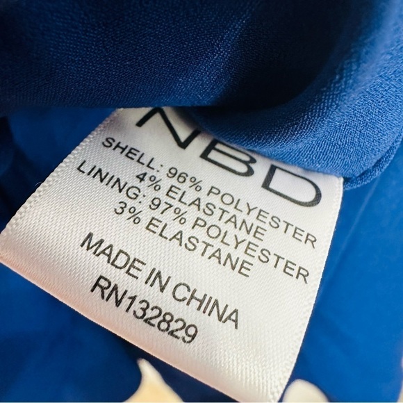 Revolve NBD Dress Mini Blue Cut Out Cocktail Party Graduation V-Neck Small - Picture 6 of 7